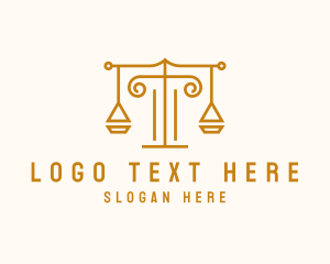 Law School - Modern Justice Pillar logo design