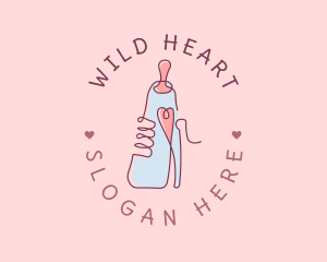 Baby Bottle Heart logo design