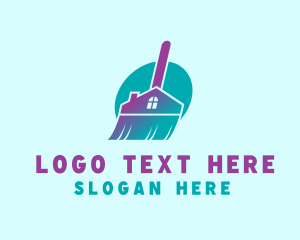 Disinfectant - House Broom Cleaning logo design