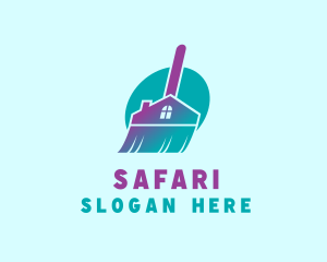 Chore - House Broom Cleaning logo design