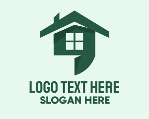 Roofing - Green House Apostrophe logo design