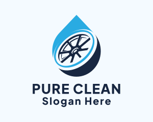 Car Detergent Droplet logo design