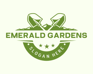 Shovel Agriculture Gardening logo design