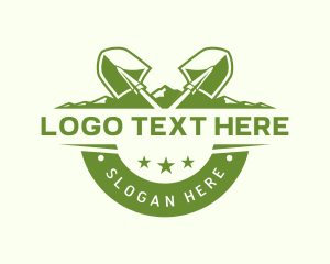 Shovel Agriculture Gardening Logo