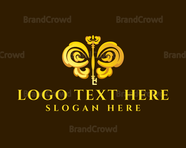 Luxury Butterfly Key Logo