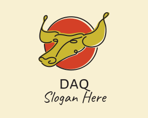 Minimalist Chinese Ox Logo