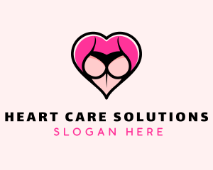 Sexy Heart Buttocks logo design