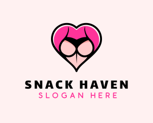 Sexy Heart Buttocks logo design