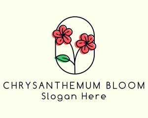 Chrysanthemum - Anemone Flower Garden logo design