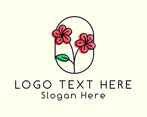 Blogger - Anemone Flower Garden logo design