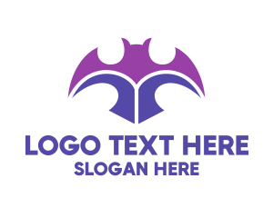 Internet Cafe - Purple Bat Esports logo design