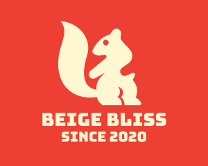 Beige - Beige Squirrel Silhouette logo design