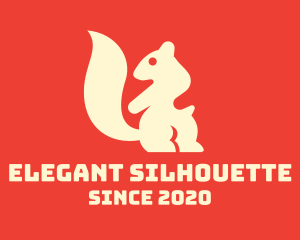 Silhouette - Beige Squirrel Silhouette logo design