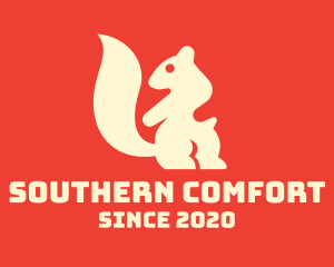 Beige Squirrel Silhouette logo design