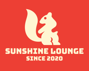 Beige Squirrel Silhouette logo design