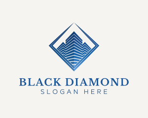 Gradient Diamond Tower logo design