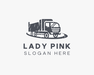 Forwarding - Gray  Truck Vehicle logo design
