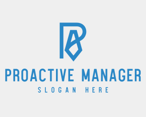 Manager - Businessman Tie Letter R logo design
