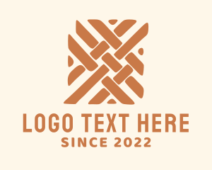 Textile - Handicraft Wicker Weaving logo design