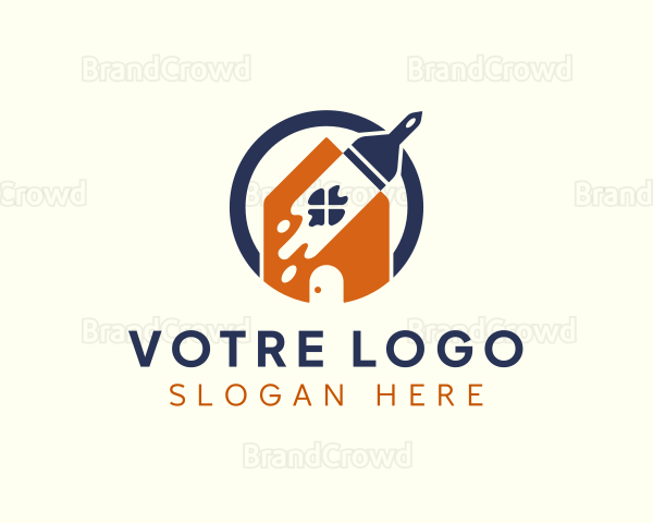Paint Home Brush Logo