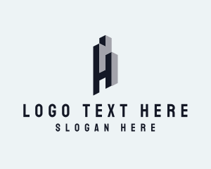 Property Developer - Building Property Letter H logo design