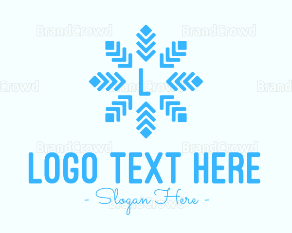 Diamond Snowflake Lettermark Logo