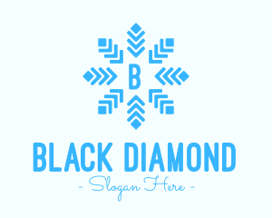 Ice Cold Snowflake Letter logo design