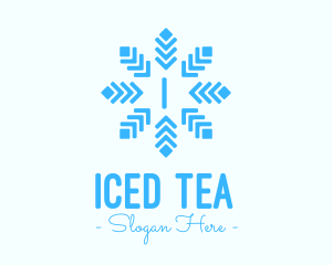 Ice Cold Snowflake Letter logo design