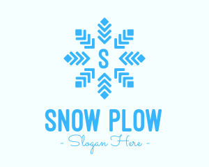 Ice Cold Snowflake Letter logo design