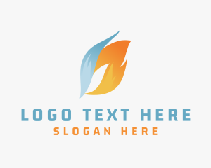 Temperature - Flame Business Letter D logo design