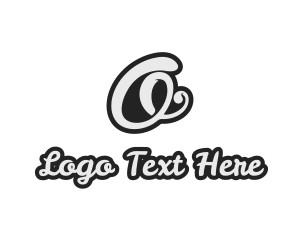 Monochrome - Cursive Stylish Script Letter O logo design