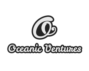 Cursive Stylish Script Letter O logo design