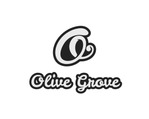 Cursive Stylish Script Letter O logo design