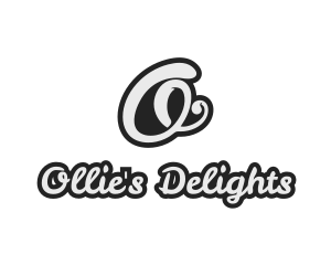 Cursive Stylish Script Letter O logo design