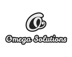 Cursive Stylish Script Letter O logo design