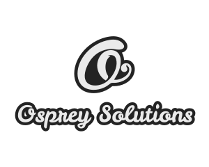 Cursive Stylish Script Letter O logo design