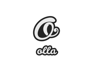 Cursive Stylish Script Letter O logo design
