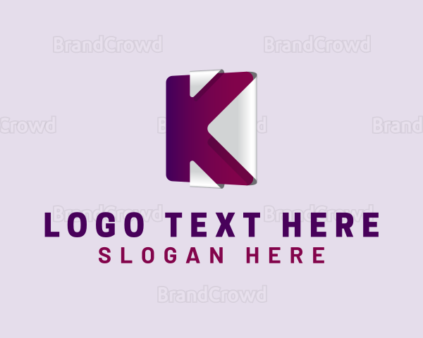 3D Tech Letter K Logo