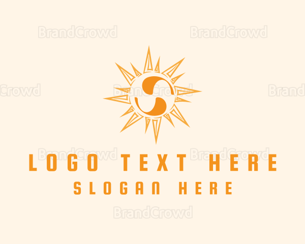 Solar Sun Letter S Logo