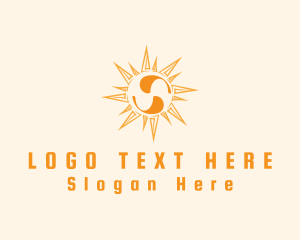 Sunshine - Solar Sun Letter S logo design