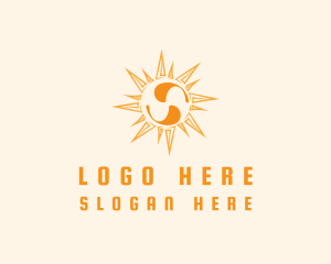 Sunshine - Solar Sun Letter S logo design