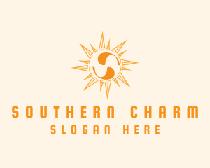 Solar Sun Letter S logo design