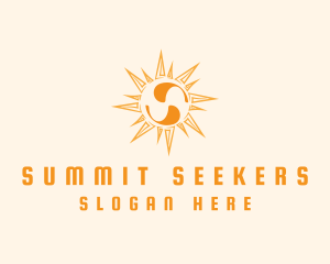 Solar Sun Letter S logo design