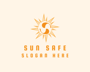 Solar Sun Letter S logo design