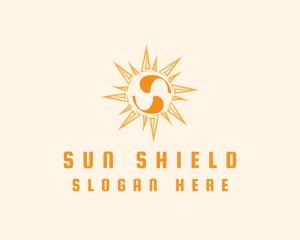 Solar Sun Letter S logo design