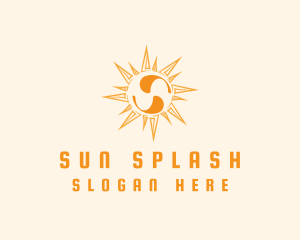 Solar Sun Letter S logo design