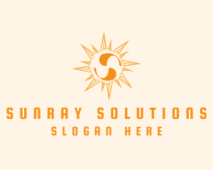 Sunray - Solar Sun Letter S logo design