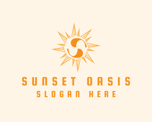 Solar Sun Letter S logo design