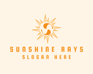 Solar Sun Letter S logo design