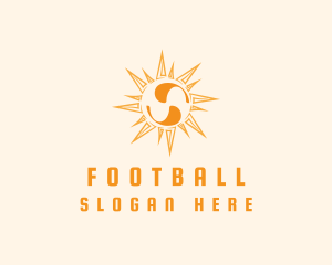 Orange - Solar Sun Letter S logo design